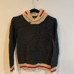 Roots kids Cozy Gray and Cream kids Sweater